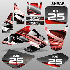 Honda XR 50 2000-2003 SHEAR motocross racing decals stripes set MX graphics