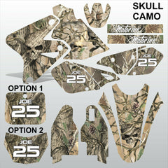 Kawasaki KLX 400 SKULL CAMO motocross racing decals set MX graphics stripes kit