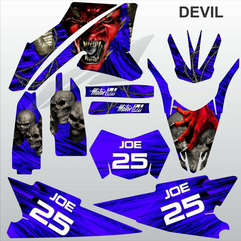 Yamaha WR 250X 250R 2008-2015 DEVIL RIDER motocross decals set MX graphics kit