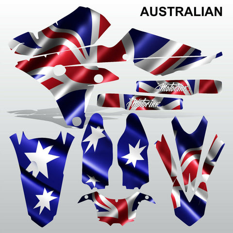 Yamaha YZF 250 450 2014 AUSTRALIAN race motocross decals set MX graphics kit