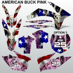 KTM EXC 2012 2013 XC 2011 AMERICAN BUCK PINK motocross decals set MX graphics