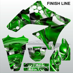 Kawasaki KXF 250 2009-2012 GREEN FINISH LINE motocross decals set MX graphics