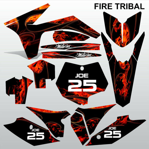 KTM SX 2011 2012 FIRE TRIBAL motocross racing decals stripes set MX graphics