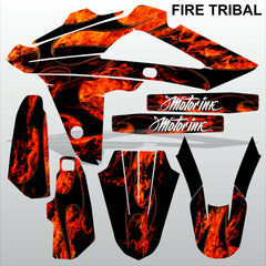 HUSQVARNA CR WR 125 2009-2013 FIRE TRIBAL motocross decals set MX graphics kit