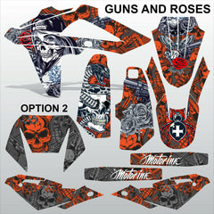 HUSQVARNA CR WR 125 2009-2013 GUNS AND ROSES motocross decals set MX graphics