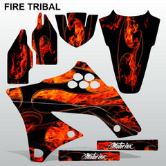 Kawasaki KXF 250 2009-2012 FIRE TRIBAL race motocross decals set MX graphics kit