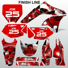 Kawasaki KXF 250 2006-2008 FINISH LINE motocross race decals set MX graphics kit