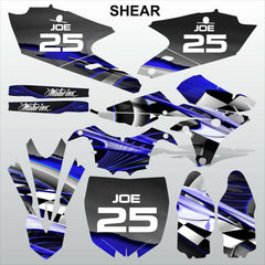 Yamaha YZF 250 450 2014 SHEAR motocross decals racing set MX graphics kit
