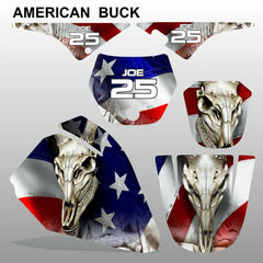 Yamaha PW80 AMERICAN BUCK motocross racing decals set MX graphics kit