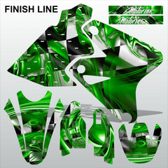 Kawasaki KLX 400 GREEN FINISH LINE motocross decals racing  MX graphics stripe