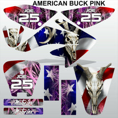 Honda CRF 70-80-100 2002-2012 AMERICAN BUCK PINK motocross racing decals MX kit