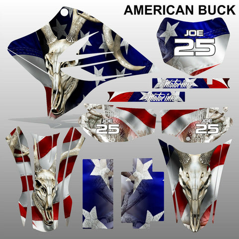 Yamaha TTR230 2005-2020 AMERICAN BUCK motocross racing decals set MX graphics