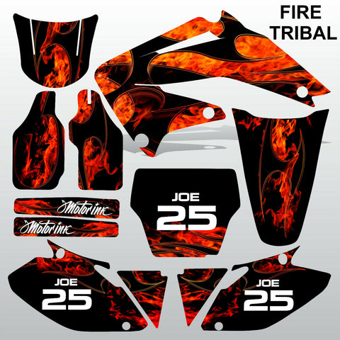 Honda CRF 450 2002-2004 FIRE TRIBAL race motocross decals set MX graphics kit