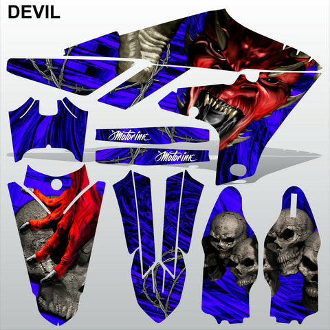 Yamaha YZF 250 2019-2021 DEVIL PUNISHER motocross racing decals set MX graphics