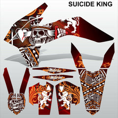 KTM EXC 2014 SUICIDE KING motocross racing decals set MX graphics stripes kit