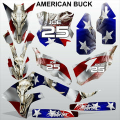 Kawasaki KXF 250 2021 AMERICAN BUCK motocross racing decals MX graphics stripes