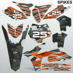 KTM SX 2011 2012 SPIKES motocross racing decals set MX graphics stripes kit