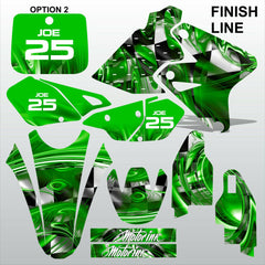 Kawasaki KLX 400 GREEN FINISH LINE motocross decals racing  MX graphics stripe