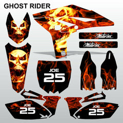 Yamaha YZF 250 2010-2012 GHOST RIDER motocross race decals set MX graphics kit