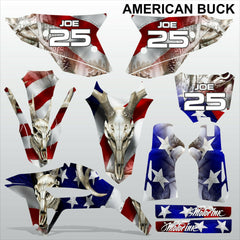 HONDA CRF 450R 2021 AMERICAN BUCK motocross racing decals set MX graphics kit