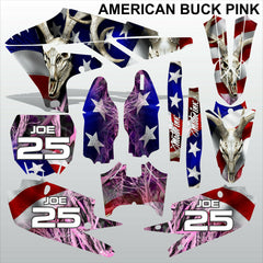 Yamaha YZF 450 2018-2021 AMERICAN BUCK PINK motocross racing decals MX graphics