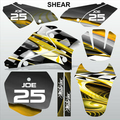 SUZUKI DRZ 125 2001-2007 SHEAR motocross racing decals set MX graphics kit