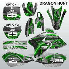 Kawasaki KLX 400 DRAGON HUNT motocross decals set MX graphics stripe kit
