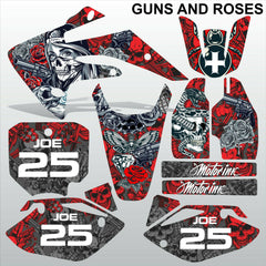Honda CRF 150R 2007-2018 GUNS AND ROSES motocross decals set MX graphics kit