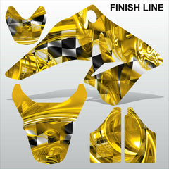 SUZUKI DRZ 70 FINISH LINE motocross racing decals stripe set MX graphics kit