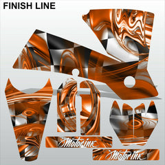 KTM EXC 2004 FINISH LINE motocross decals racing stripes set MX graphics
