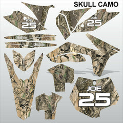 KTM SXF 2011-2012 SKULL CAMO motocross racing decals set MX graphics stripes kit