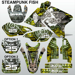 SUZUKI DRZ 400 2002-2012 STEAMPUNK FISH motocross decals set MX graphics stripe