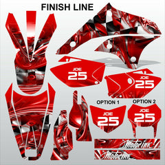 Kawasaki KLX 450 2008-2012 FINISH LINE motocross decals MX graphics stripe kit
