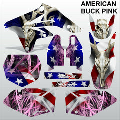 SUZUKI RMZ 250 2007-2009 AMERICAN BUCK PINK motocross decals set MX graphics kit