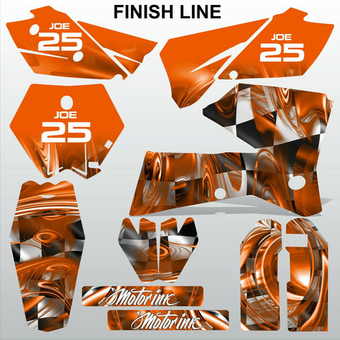 KTM SX 2005-2006 FINISH LINE motocross decals race stripes set MX graphics kit