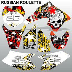 SUZUKI DRZ 70 RUSSIAN ROULETTE motocross racing decals stripe set MX graphics