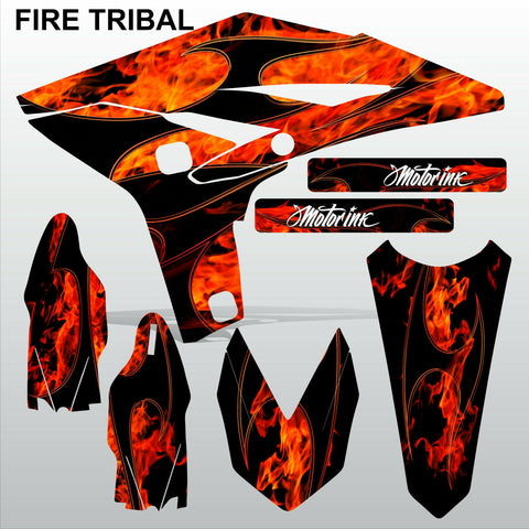 Yamaha YZF 250 2010-2012 FIRE TRIBAL motocross race decals set MX graphics kit