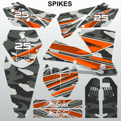 KTM SX 2003-2004 SPIKES motocross racing decals set MX graphics stripes kit