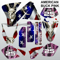 KTM EXC 2001-2002 AMERICAN BUCK PINK motocross racing decals set MX graphics kit