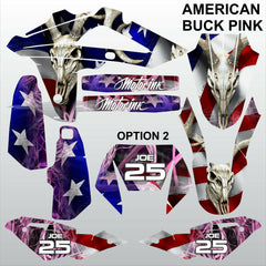 HUSQVARNA CR WR 125 2009-2013 AMERICAN BUCK PINK motocross decals MX graphics