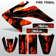 Honda CRF 70-80-100 2002-2012 FIRE TRIBAL motocross decals MX graphics kit