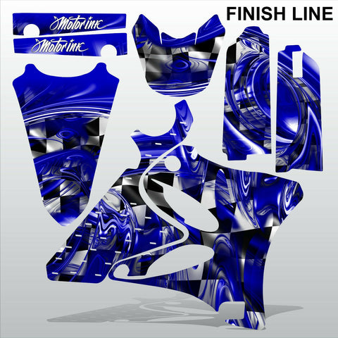 Yamaha YZ 125 250 2002-2014 FINISH LINE motocross decals set MX graphics kit
