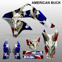 Kawasaki KXF 250 2006-2008 AMERICAN BUCK motocross decals set MX graphics kit