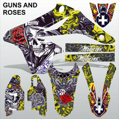 SUZUKI RMZ 250 2010-2018 GUNS AND ROSES motocross racing decals MX graphics kit