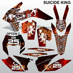 KTM EXC 2014 SUICIDE KING motocross racing decals set MX graphics stripes kit