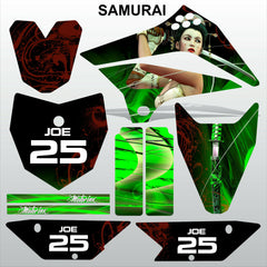 Kawasaki KLX 110 2010-2017 SAMURAI motocross decals race stripe MX graphics kit