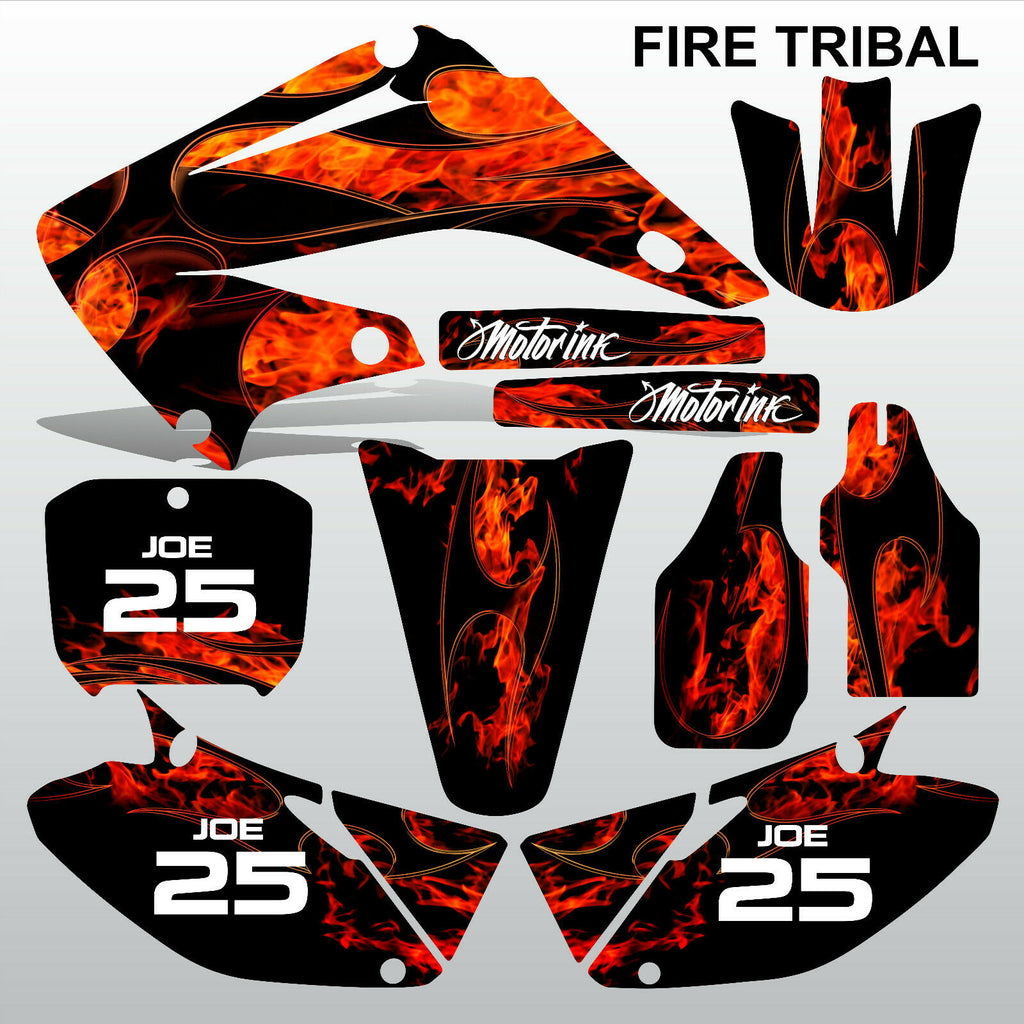 Honda CR125 CR250 2002-2007 FIRE TRIBAL motocross decals set MX graphics kit