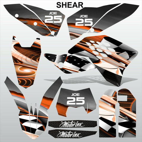 KTM EXC 2008-2011 SHEAR motocross decals racing stripes set MX graphics kit