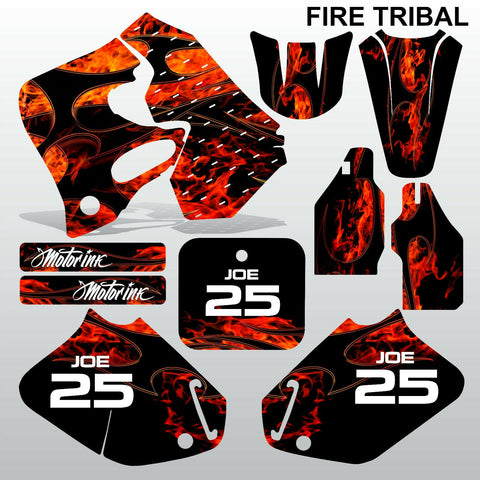Honda CR125 CR250 93-94 FIRE TRIBAL motocross decals set MX graphics kit