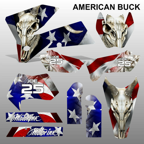 KTM EXC 2005-2007 AMERICAN BUCK motocross decals stripes set MX graphics kit